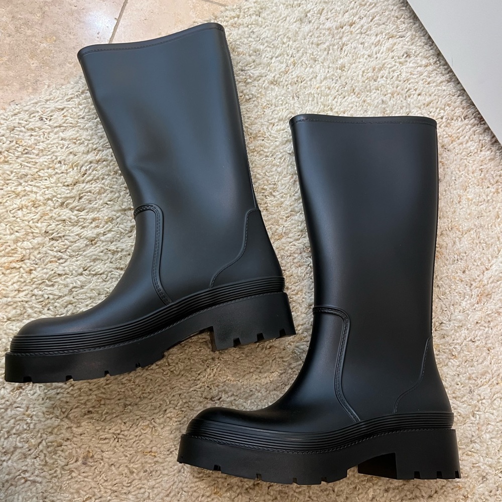 BLACK RAIN/SNOW BOOTS